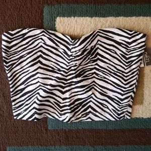 Zebra print crop top